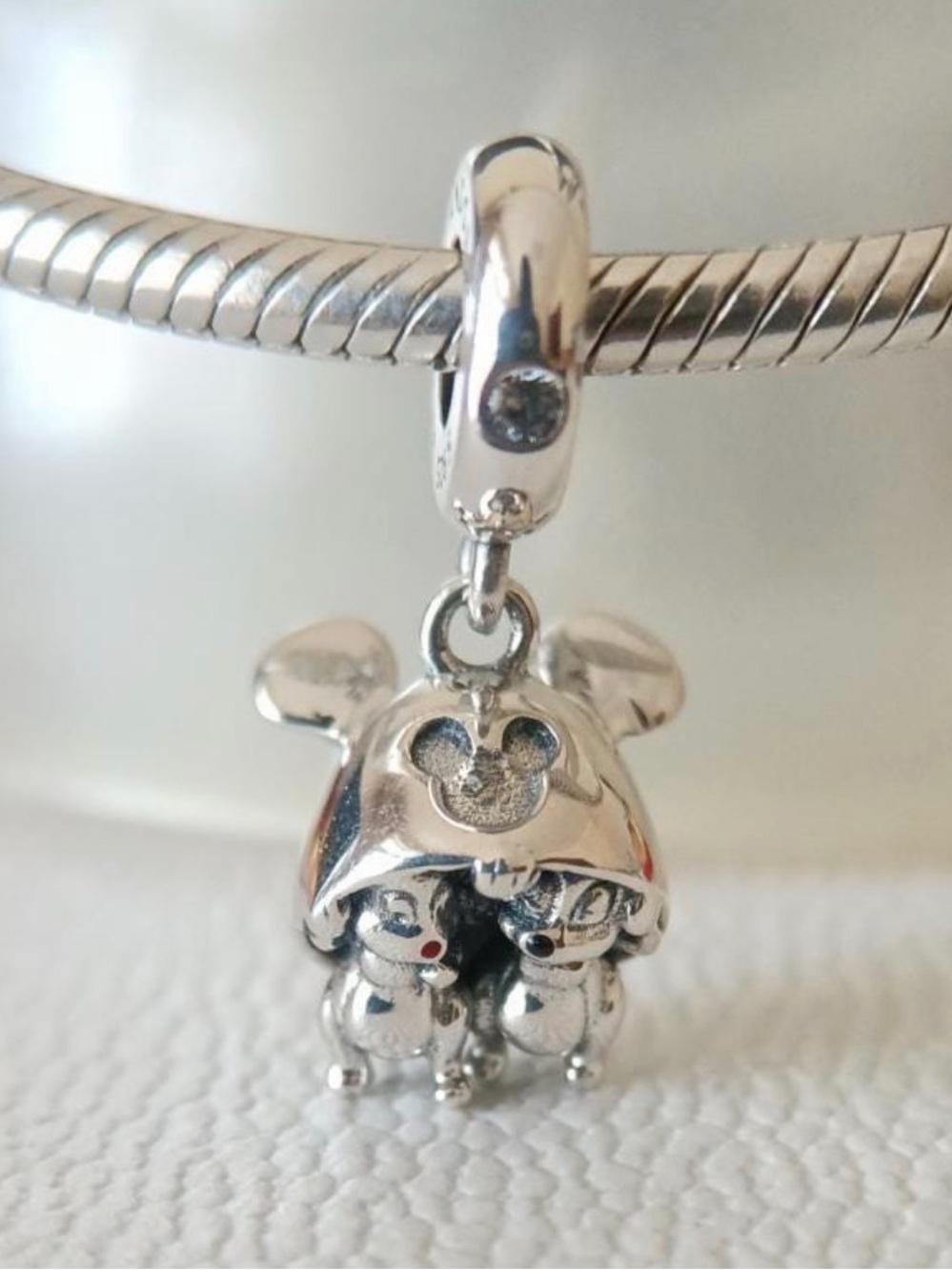 Disney Chip and Dale Charm, Mickey Ear Hat, 925 Sterling Silver
